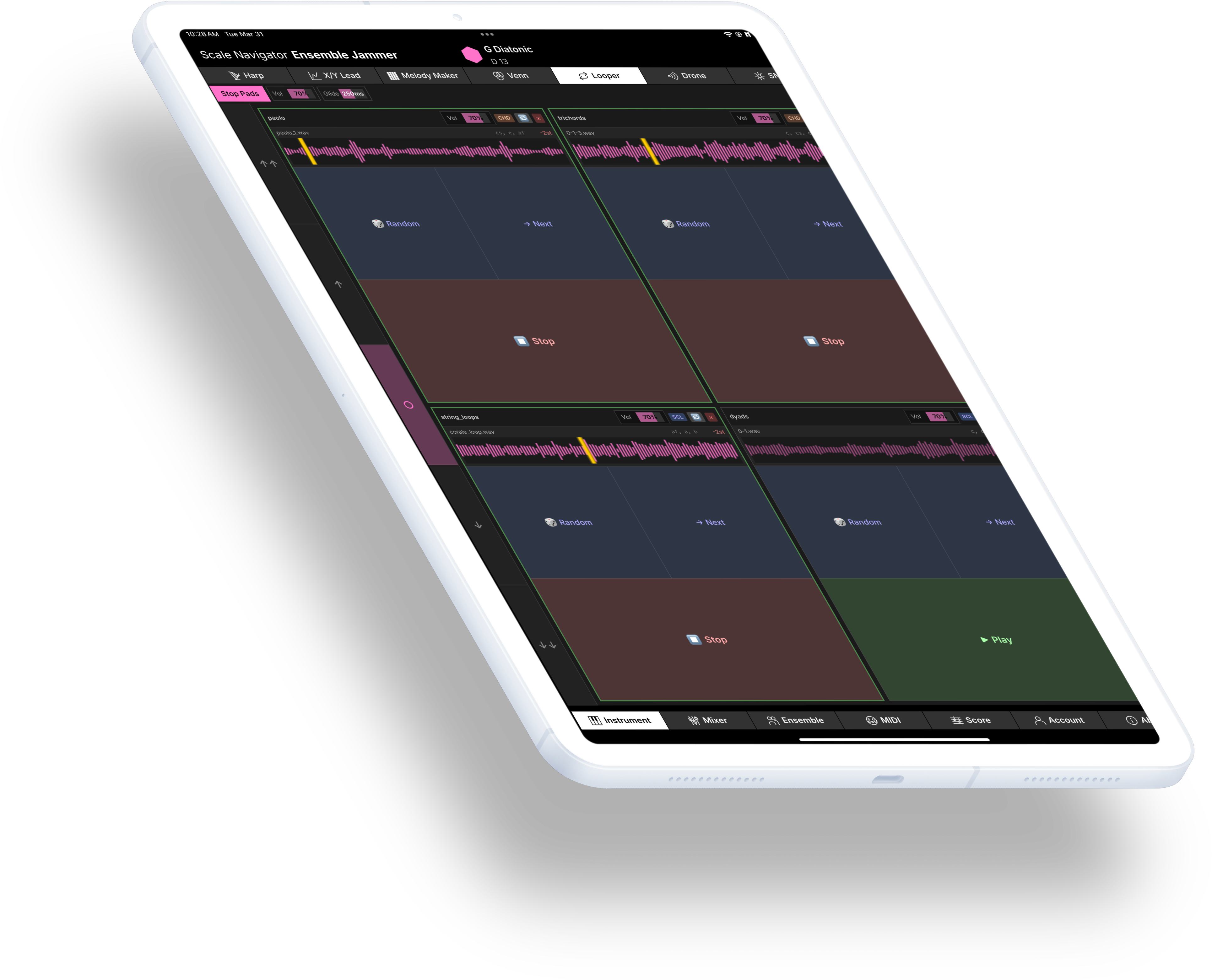 Ensemble Jammer on iPad Pro