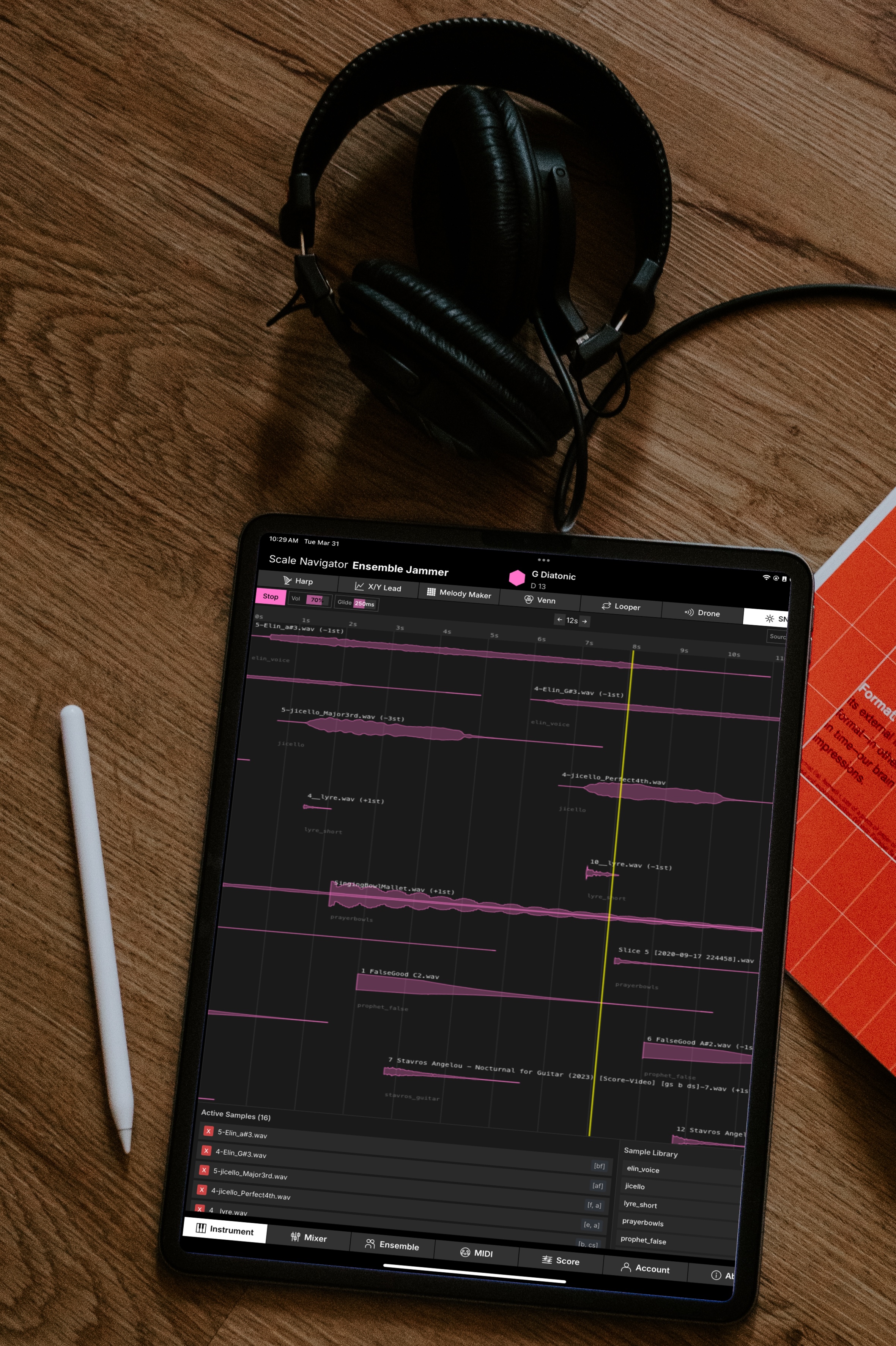 Ensemble Jammer on iPad